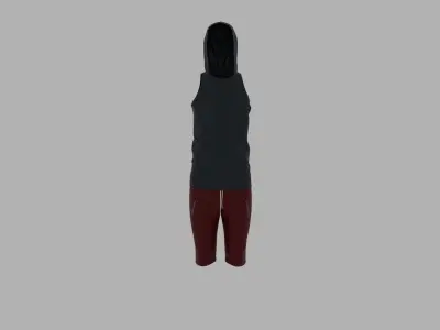 Sport Suit Low-poly 3D model 14