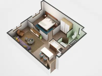 3D Floor Plan Model 20 3D model