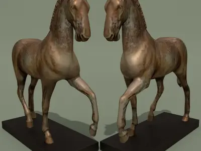 Horse Statuette X 3D model