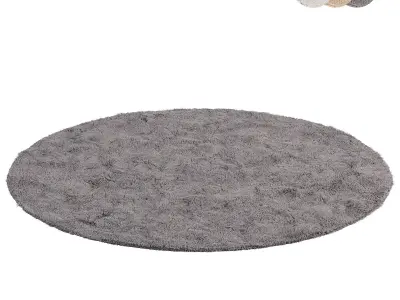 Chic faux fur rug Low-poly 3D model