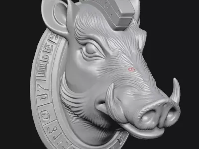 wild boar 3D print model