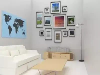 LIVING ROOM  3D model purchase
