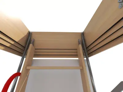 loft ladder Low-poly 3D model