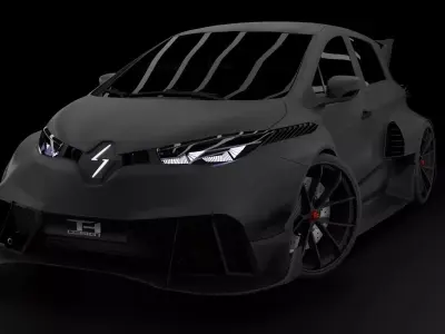 Renault Zoe Modified Rigged 3D model