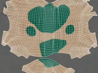 Carved Wooden Cow 3D model