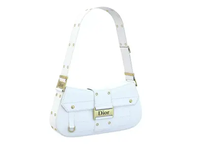 Dior Street Chic Bag White Leather 3D model