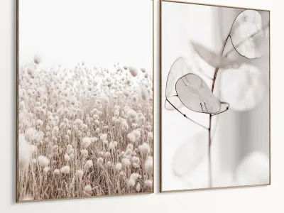 Plaster Two Photo Frame 534 Low-poly 3D model