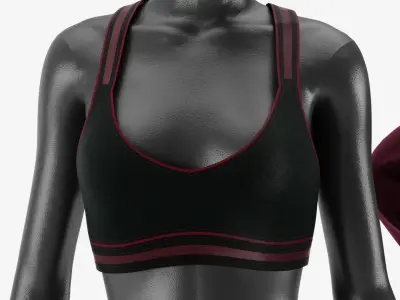 Girl Red Sport Clothes 3D model