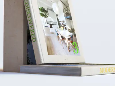 Standing and lying books 3D model