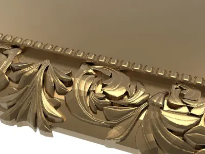 carved frame 3D model 6