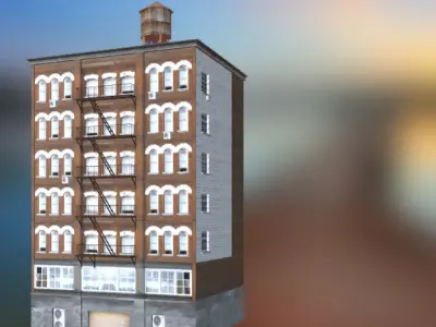 classic building Low-poly 3D model purchase