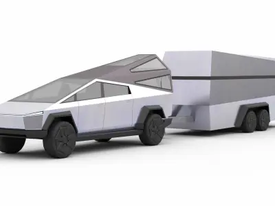 Cybertruck Tesla Low-poly 3D model