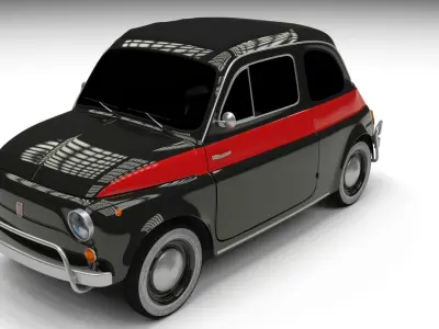 Fiat 500 Nuova Sport 1958 HDRI 3D model