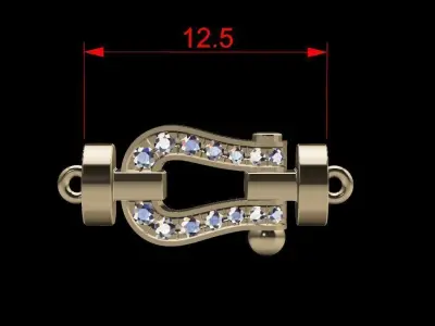 Force Small diamond bracelet 3D print model