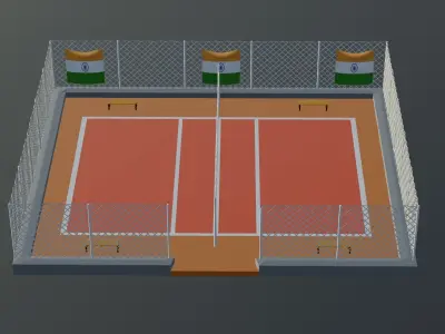 Volleyball Stadium - India Low-poly 3D model