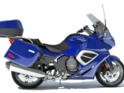 Blue Motorcycle 3D Models 3D model