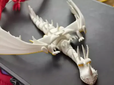  3d  articulated dragon model  3D print model