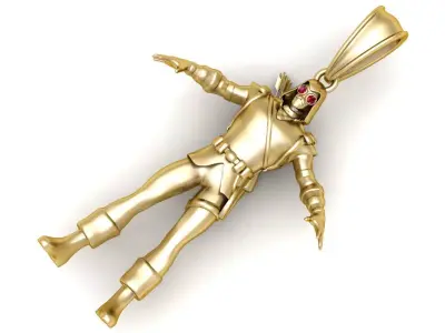 gold warrior pendant 3D printable model   3D print model