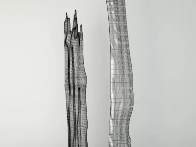 Natura Tall Root Wood 3D model