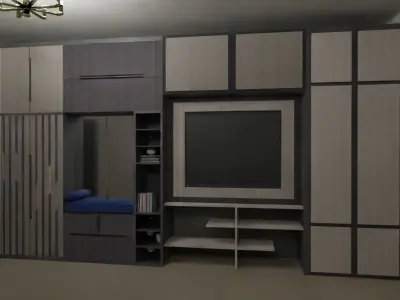 3d house model dining room interior design Low-poly 3D model