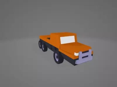 pack low poly pickup Low-poly 3D model