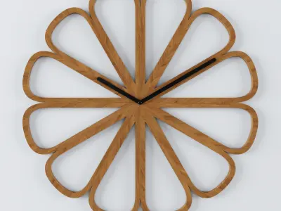 Wood Clock 3D model