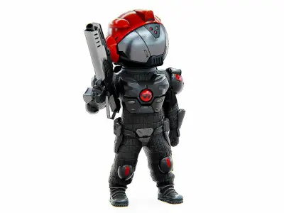 CYBER SOLDIER XC-900 Rigged for Unreal Engine - Unity - MIXAMO 3D model