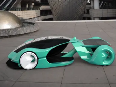 The VOLT Futuristic EV Hypercar 3D model