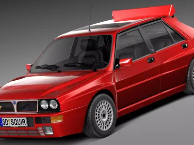 Lancia Delta HF Integrale Stock 3D model