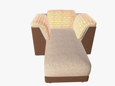 Chaise Lounge Low-poly 3D model