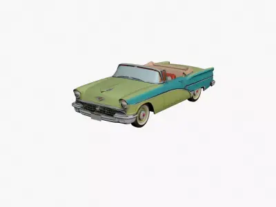 1950s Early Vintage Classic Convertible 3D model 3D model