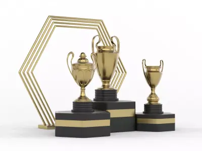 Trophy Cup Collection 3D model 16