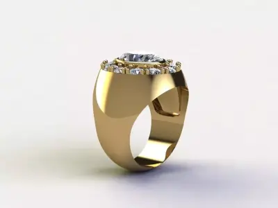 Man Ring 2020 normal for wear in any party R31 3D model