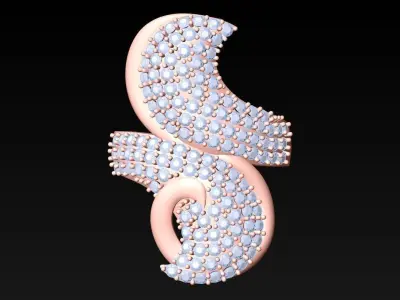 Diamond Ring - Womens Rings - N2481 3D print model