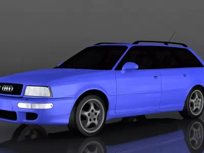 Audi RS2 Low-poly 3D model