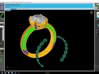 LUXURY DIAMOND LADY RING 3228 3D print model