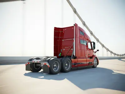 American semi truck 3D model