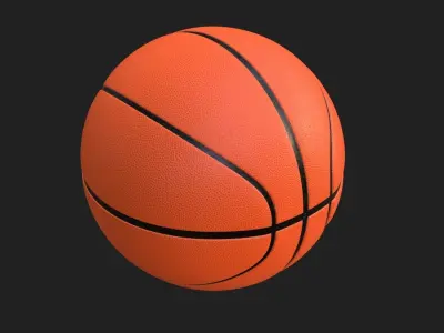 BasketBall Low-poly 3D model 10