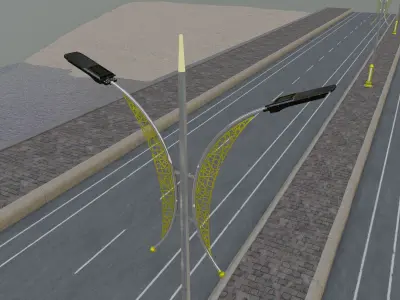 Decorative Lighting Pole Type-7 3D model