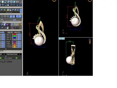 Solitaire Women Pendants 3dm STL OBJ FBX Render Details 3D print model