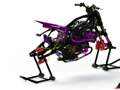 PINK RACE BIKE 3D model