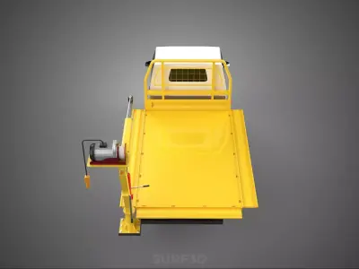 3 WAY WIDE DECK CRANE HOIST REMOTE ELECTRIC WINCH TRUCK PICKUP 3D model