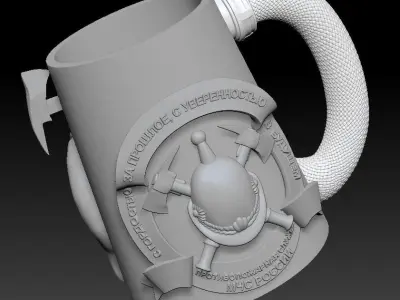 Decorative Fireman Souvenir Cup 3D print model