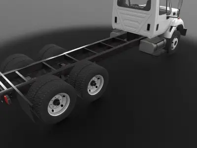 International 7400 Chassis Low-poly 3D model