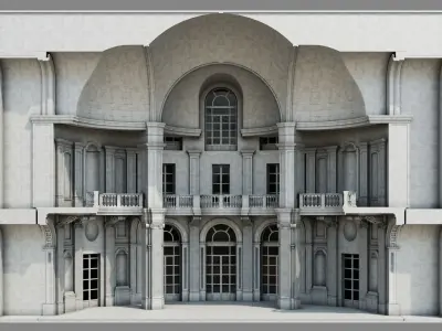 Stupinigi Central Hall ID071 3D model