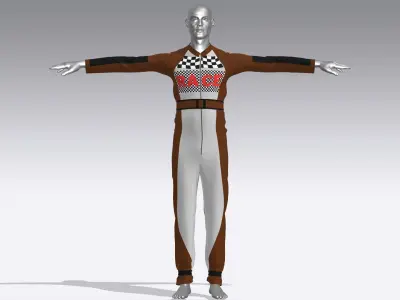 Racing Custom Driver Suits Low-poly 3D model