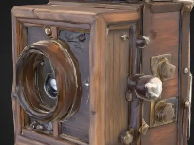 Vintage Slide Projector Low-poly 3D model