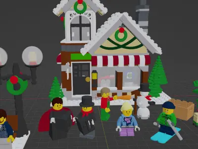 Wikibricks3D - 10249 Winter Toy Shop 3D print model