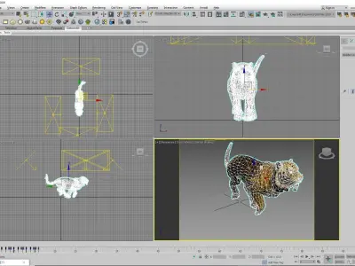 Animated Rigged Tiger  3D model