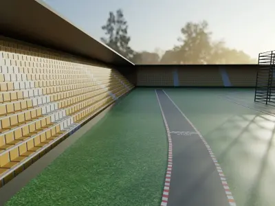 Race Track Low-poly 3D model